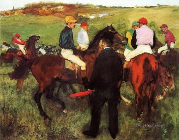 エドガー・ドガ Painting - ロンシャンの競走馬 1875 エドガー・ドガ